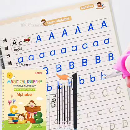 4 Libri di apprendimento + Matita magica + 4 Ricariche