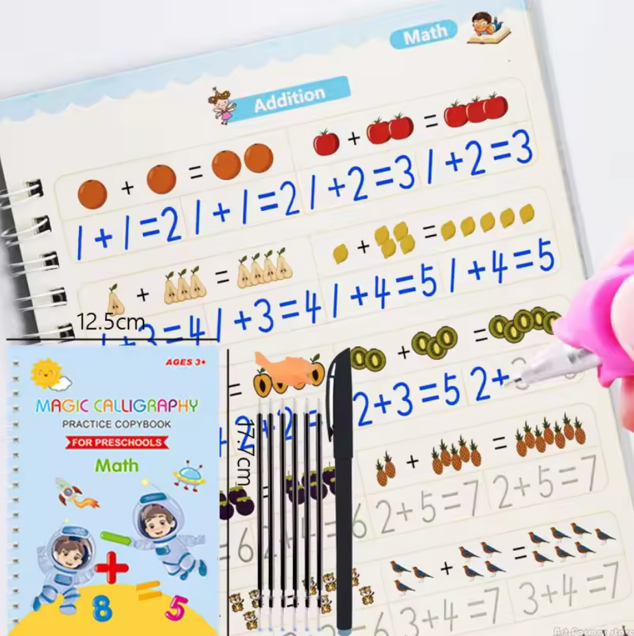 4 Libri di apprendimento + Matita magica + 4 Ricariche