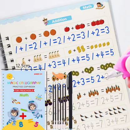 4 Libri di apprendimento + Matita magica + 4 Ricariche