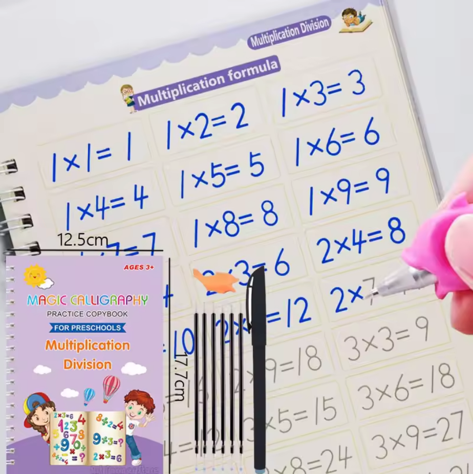 4 Libri di apprendimento + Matita magica + 4 Ricariche